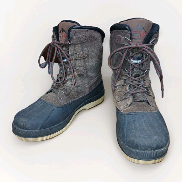 Norti V8 Mens Winter Snow Boots Slip Resistant Outdoor Waterproof Work Sz 8.5 - Picture 11 of 14